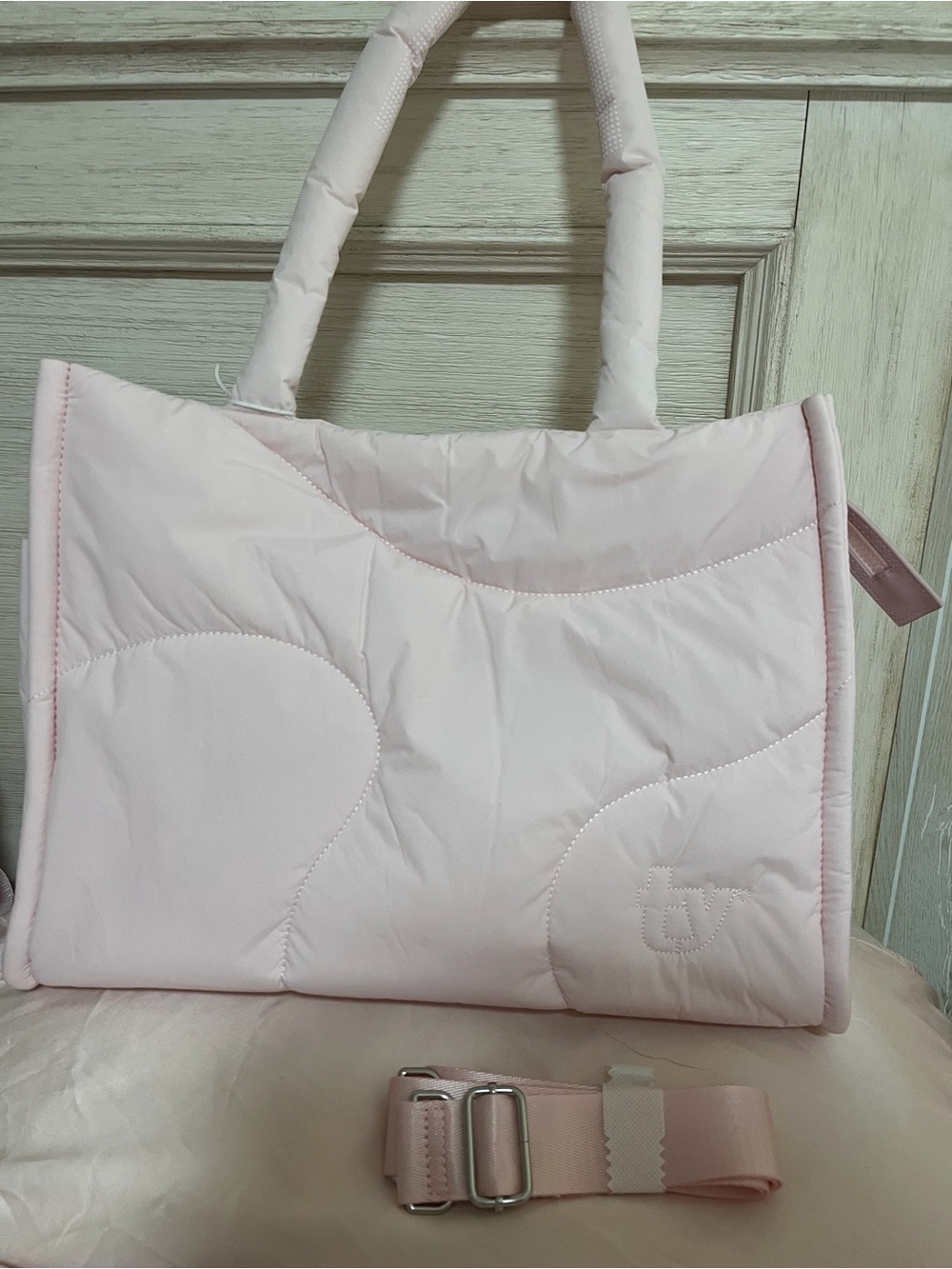 Thirty years puffed Light Pink Tote Bag with Detachable Strap